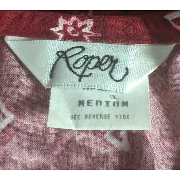 Vintage Roper Maxi Dress Bandana Look Western Button Up Size‎ Medium Made In USA - Picture 4 of 6